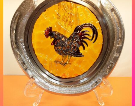 HORSESHOE SUN CATCHER: ROOSTER